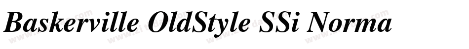 Baskerville OldStyle SSi Normal字体转换